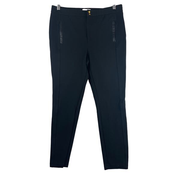 THE ESSENTIAL SLIM BY ANTHROPOLOGIE SIZE 8 BLACK PANTS TROUSER - Picture 1 of 11